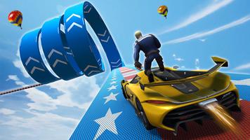 Spider hero Cars Stunt Games captura de pantalla 1