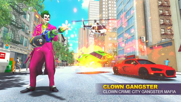 Clown Crime City Mafia: Bank Robbery Game 海报