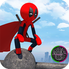 Super Stickman Rope Hero Gangster- Superhero Games icon