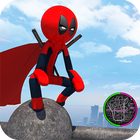 Super Stickman Spider Rope Hero Gangster City أيقونة