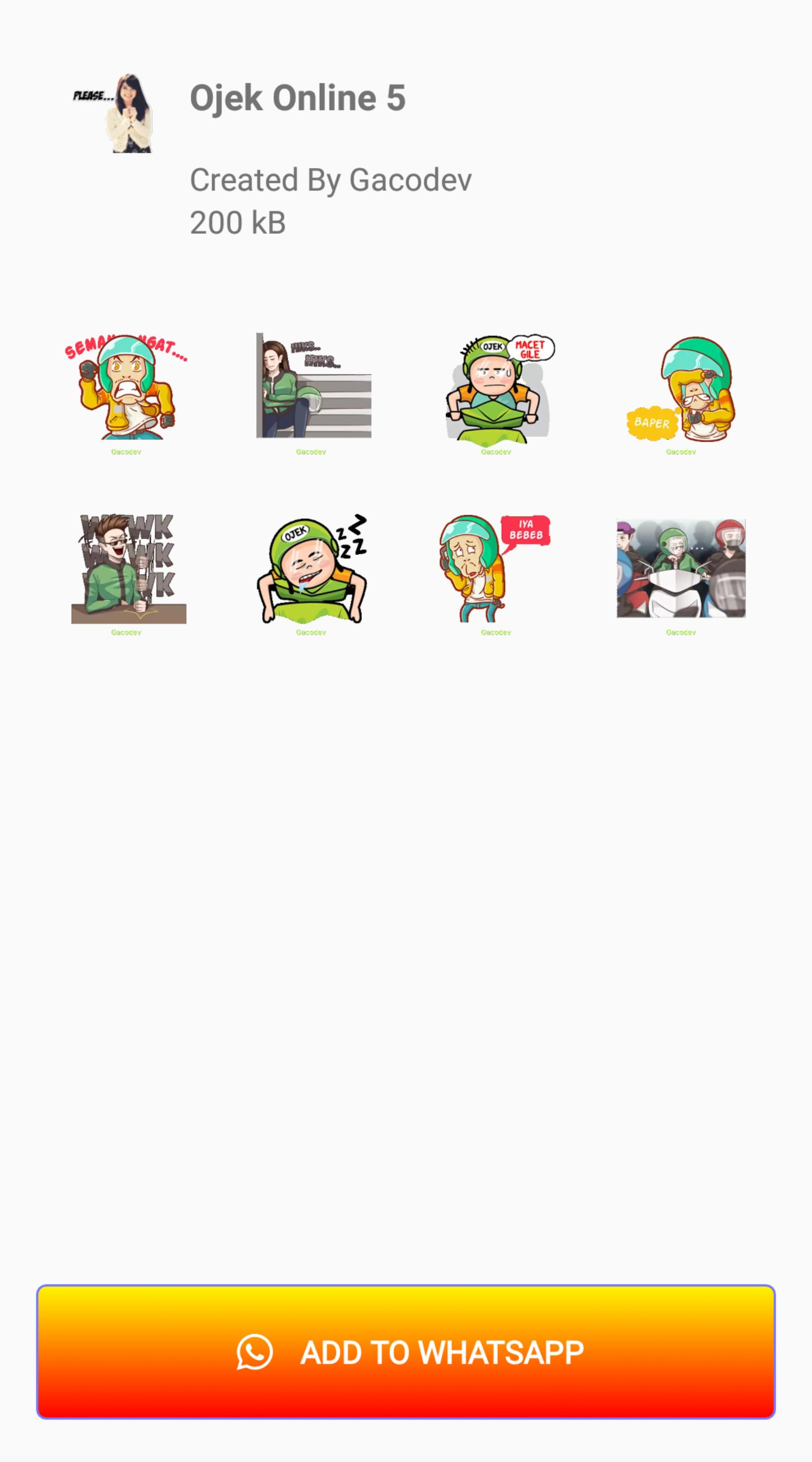 Sticker Wa Ojek Online For Android Apk Download