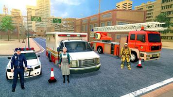 Emergency Fire Fighter Rescue الملصق