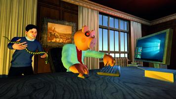 Hello Scary Piggy Boss: Horror Escape Roblx Games постер