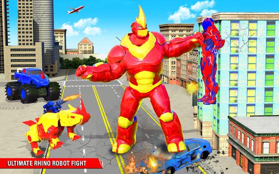 Rhino Robot Monster Truck Transform Robot Games screenshot 7