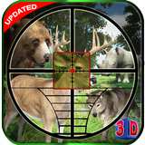 Animal Hunting Game Wolf in Safari Jungle simgesi