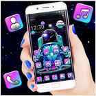 Galaxy astronaut space theme icon
