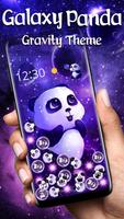 Galaxy Cute Panda Gravity Theme Affiche