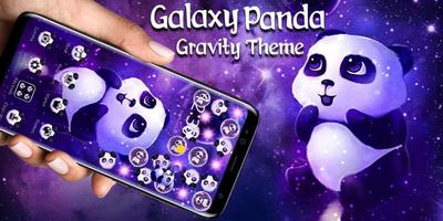 Galaxy Cute Panda Gravity Theme capture d'écran 3