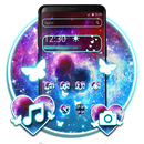 Galaxy Dreamy Neon Heart Theme APK