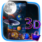 3D Galaxy Parallax Theme icône