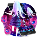 Galaxy Space Travel Girl Theme APK