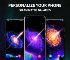Galaxien 3D animiert Plakat