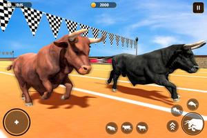 غاضب الثور هيجان المدينة 3D الملصق