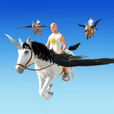 fliegendes Einhornrennen 3D