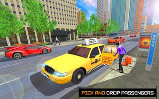 City Taxi Drive Parking Game 3D poster