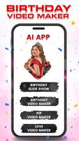 Birthday photo Video Maker الملصق