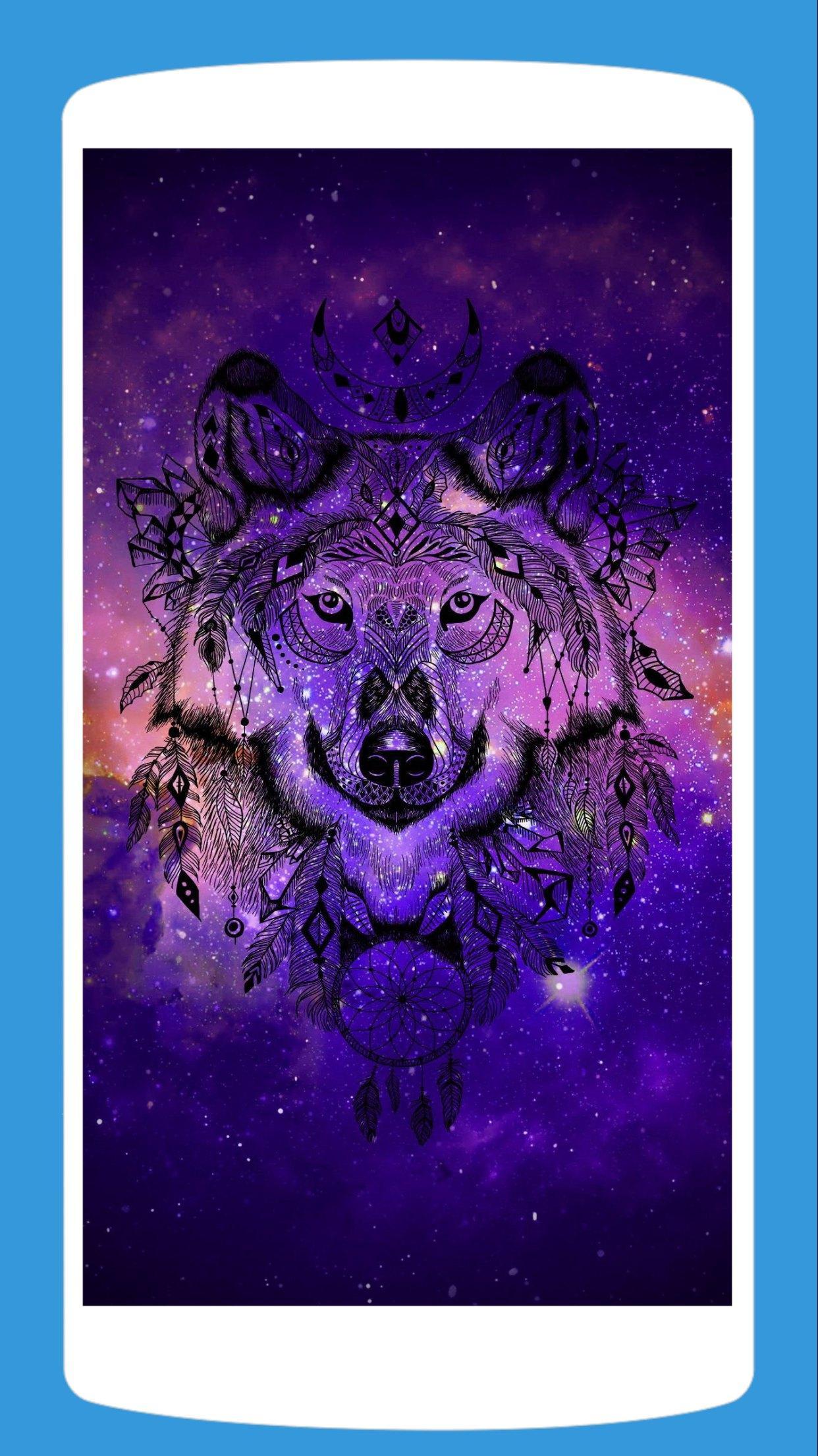 Galaxy Wolf Wallpaper 4K 2