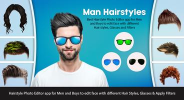 Men Hairstyle Photo Editor постер