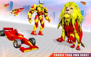 Lion Robot Car Transformation Affiche