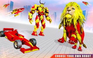 Lion Robot Car Transformation capture d'écran 2
