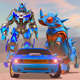 Rhino Robot Car Transformation: Robot Car Games أيقونة