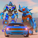 Rhino Robot Car Transformation: Robot Car Games APK