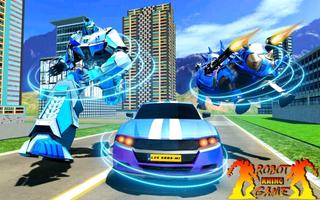 Rhino Robot Car Transformation: Robot Car Games الملصق
