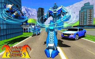 Rhino Robot Car Transformation: Robot Car Games تصوير الشاشة 3