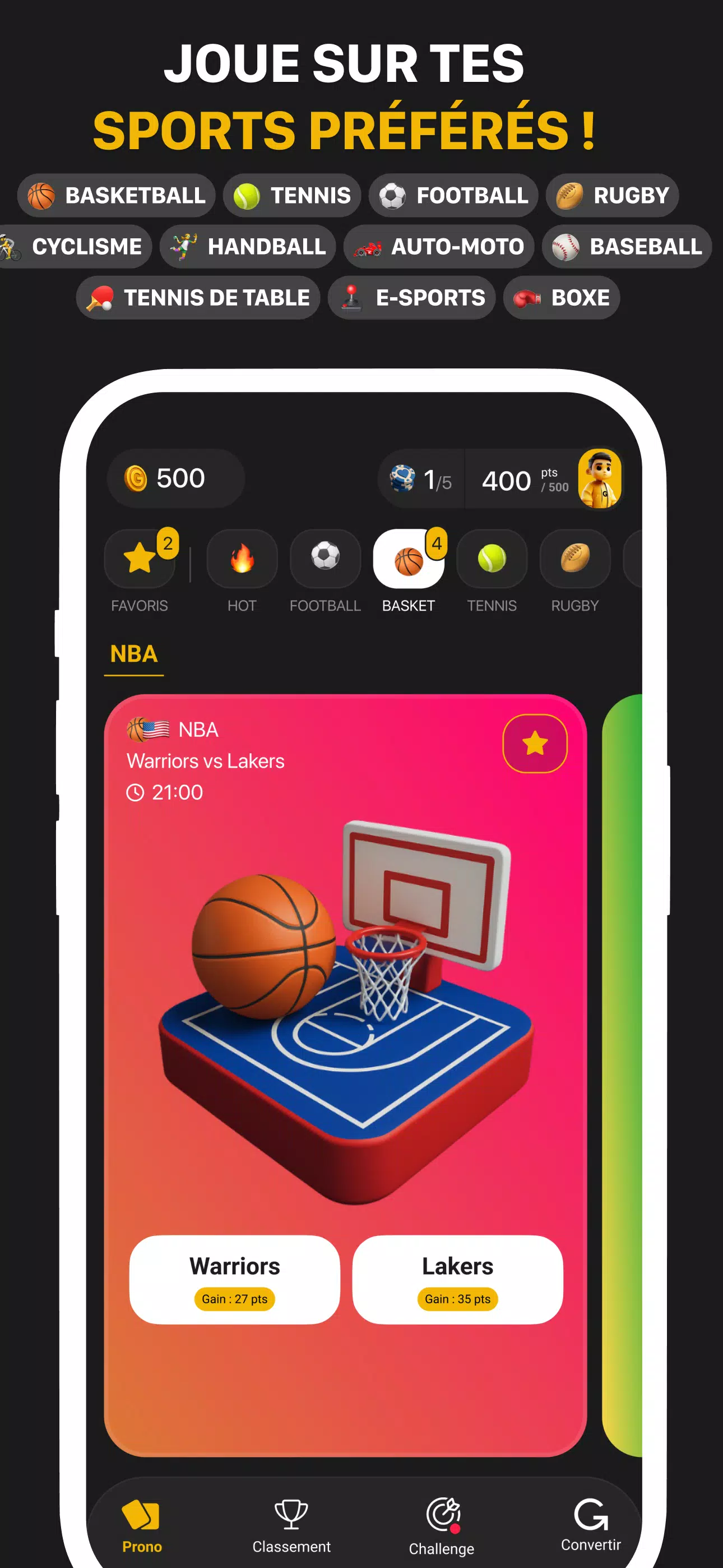 Gamby: Jeu Pronostics Sportifs