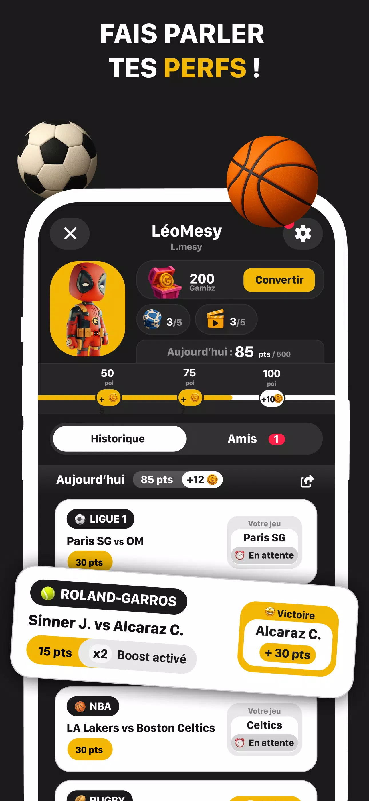 Gamby: Jeu Pronostics Sportifs