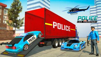 jeux de camion de transport de voiture de police capture d'écran 1