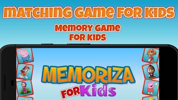 Memory matching game for kids poster