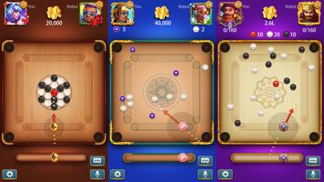 Carrom Lite-Board Offline Game पोस्टर