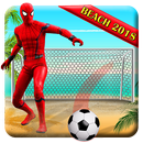 super-héros beach soccer vrai jeu de football 2018 APK