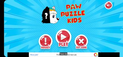paw puzzle game Affiche
