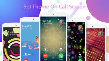 Live Color Call Screen Theme Phone X OS 11 Dialer Plakat