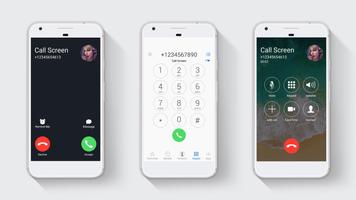 HD Phone 8 i Call Screen OS11 الملصق
