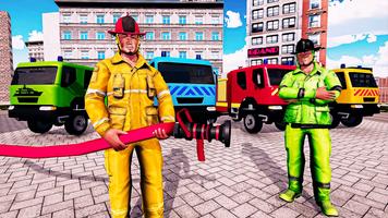 Real Fire Truck Simulator Game 截圖 3