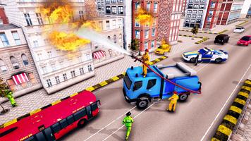 Real Fire Truck Simulator Game স্ক্রিনশট 1