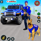Police Dog Crime Jeep Chase أيقونة