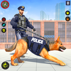 ikon Anjing Polisi Mengejar Maling