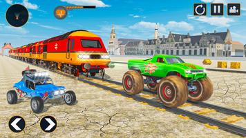 Monster Truck Derby Train Game تصوير الشاشة 1