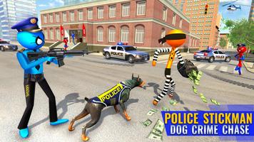 Flying Stickman Dog Crime Game اسکرین شاٹ 1