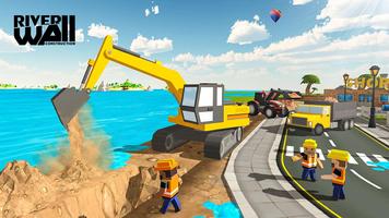 River Border Wall Construction poster