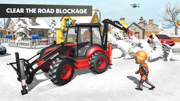 3D tractor Excavator Snow Plow screenshot 2