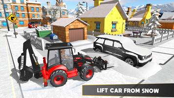 3D tractor Excavator Snow Plow imagem de tela 3