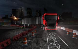 Night truck extreme parking poster
