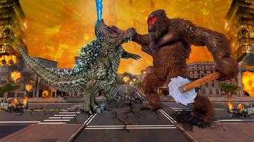 Kaiju Godzilla vs Kong Attack الملصق