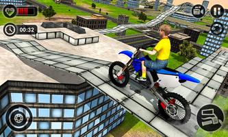 Roof MotorBike Stunts Rider 3D screenshot 3