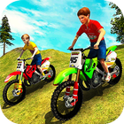 Kids Downhill Mountain Motorbi Zeichen